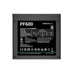 نمای برچسب مشخصات پاور ۶۰۰ وات دیپ کول مدل PF600