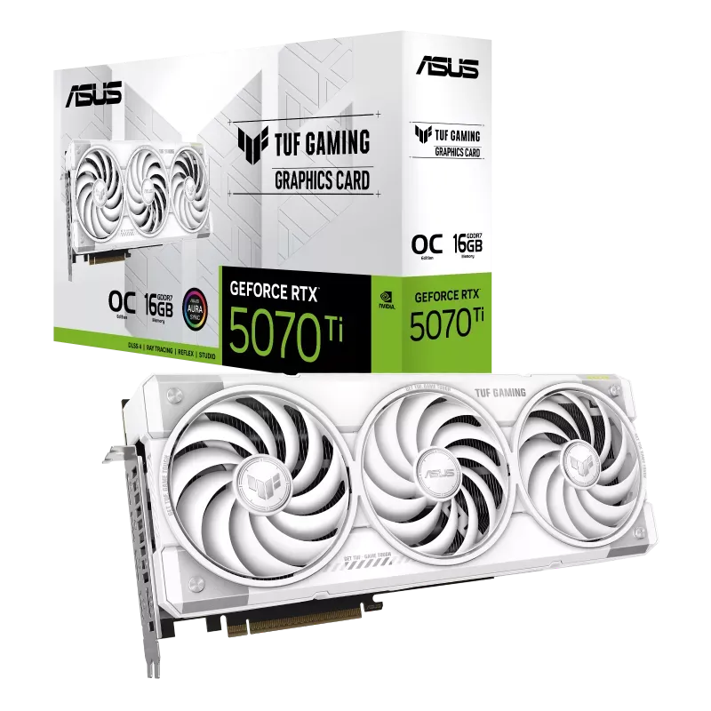 کارت گرافیک ASUS TUF Gaming RTX 5070 Ti White 16GB