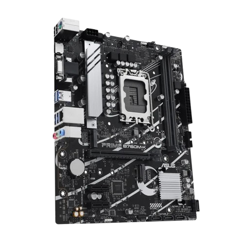 نمای عمودی مادربرد ASUS PRIME B760M-K با سوکت LGA1700