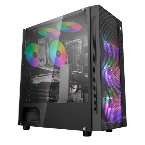 نمای زاویه دار کیس DeepCool MATREXX 55 MESH 4F