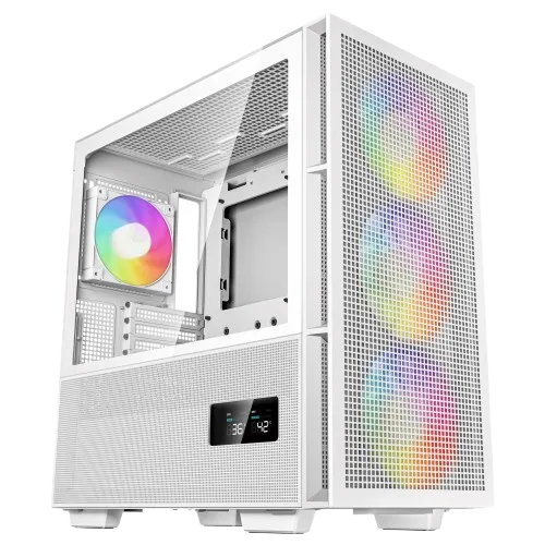 نمای روبرویی کیس گیمینگ DeepCool CH560 DIGITAL WHITE