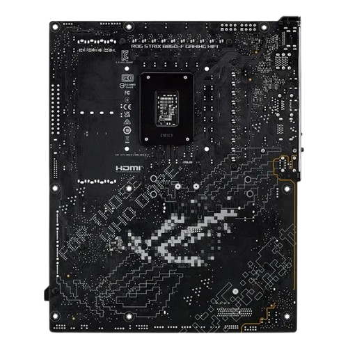 نمای پشت برد مادربرد ASUS ROG STRIX B860-F GAMING WIFI با فرم فاکتور ATX نمای پشت ASUS ROG STRIX B860-F GAMING WIFI