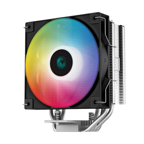 نمای زاویه دار در حال چرخش خنک‌کننده بادی پردازنده DeepCool AG400 ARGB
