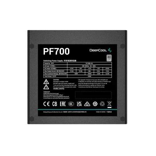 نمای برچسب مشخصات پاور ۷۰۰ وات دیپ کول مدل PF700