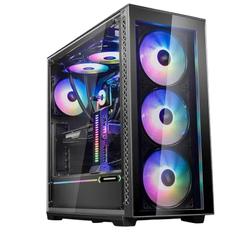 نمای روبرویی کیس کامپیوتر دیپ کول مدل MATREXX 70 ADD-RGB 3F