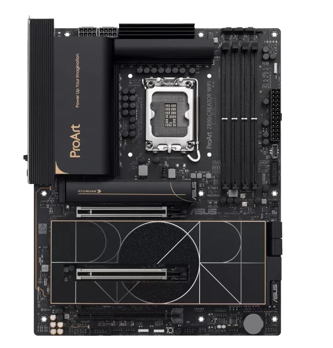 تصویر مادربرد ASUS ProArt Z890-CREATOR WiFi DDR5 به‌همراه آنتن WiFi 7
