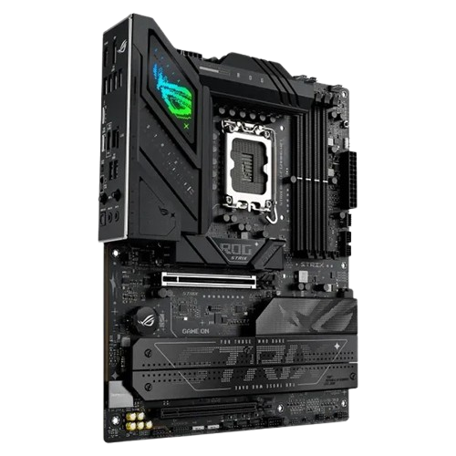 نمای کامل مادربرد گیمینگ ASUS ROG STRIX B860-F GAMING WIFI با چهار اسلات M.2 و نورپردازی ROG مادربرد گیمینگ ASUS ROG STRIX B860-F GAMING WIFI