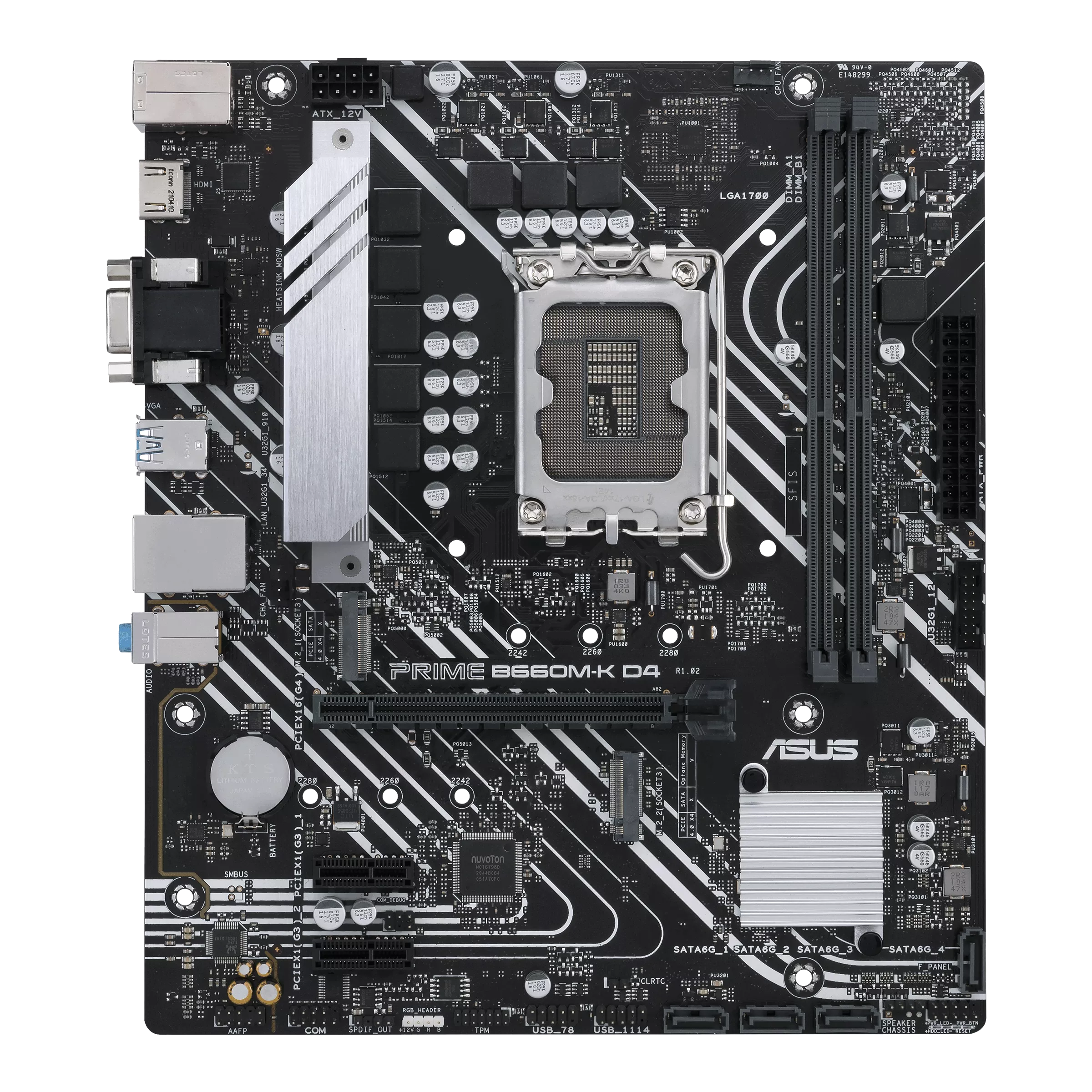 مادربرد ASUS PRIME B660M-K D4 با چیپست Intel B660