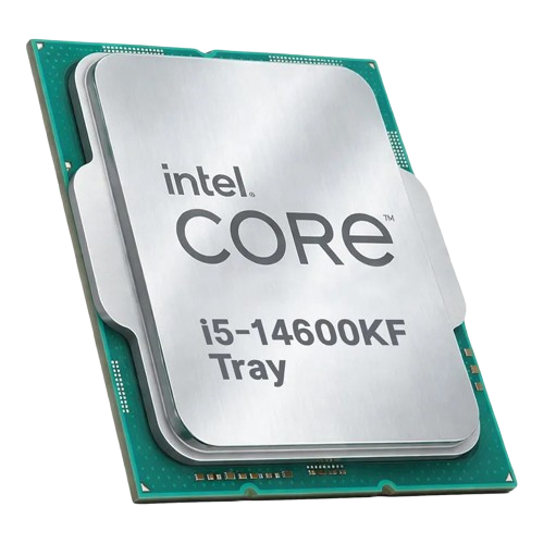 نمای زاویه‌دار پردازنده Intel Core i5-14600KF Tray با سوکت LGA1700