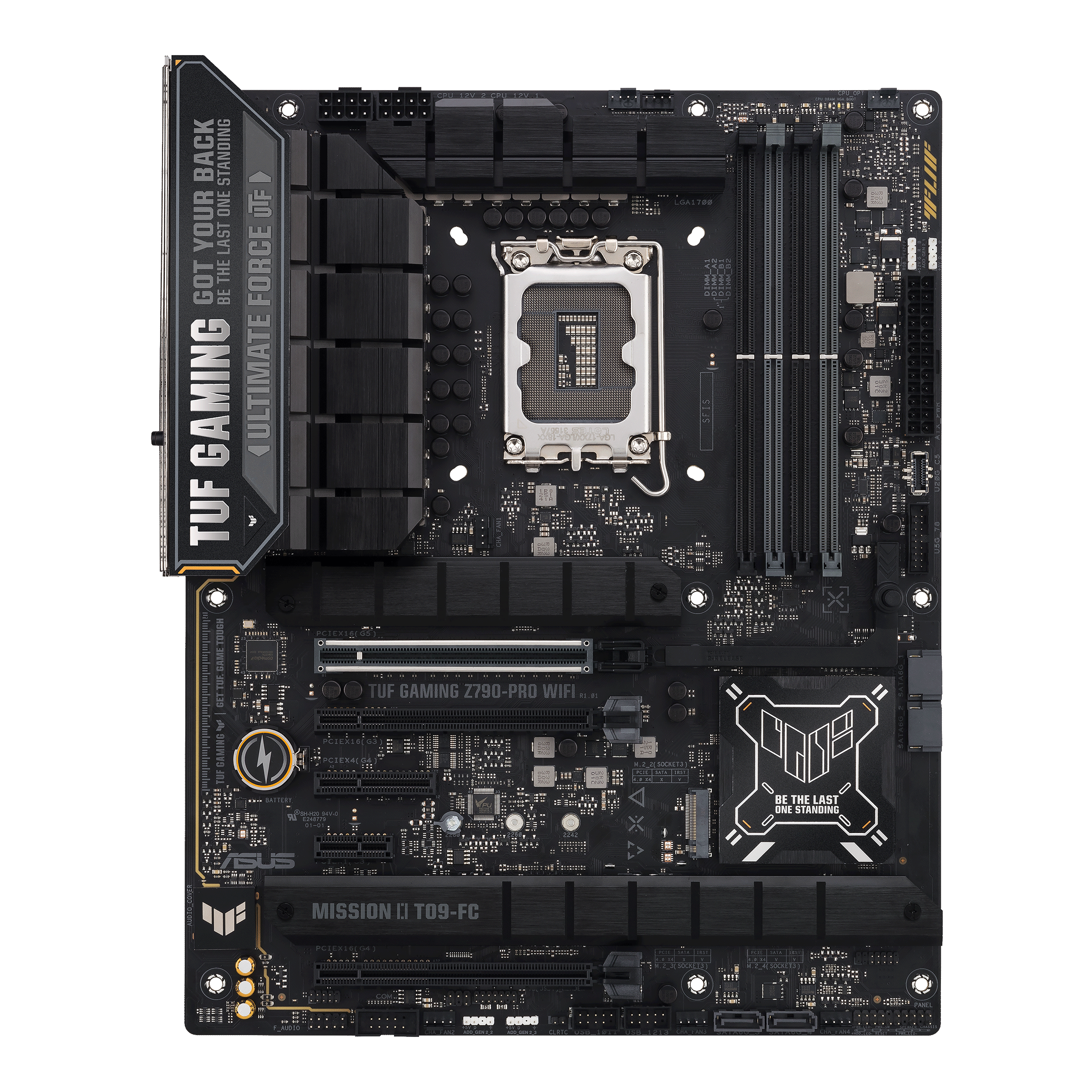 تصویر کامل مادربرد ASUS TUF GAMING Z790-PRO WIFI از روبه‌رو