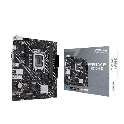 مادربرد ASUS PRIME H610M-K DDR5 همراه با جعبه محصول