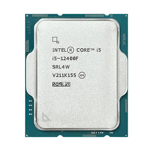 نمای روبه‌رو پردازنده Intel Core i5-12400F Tray نسل دوازدهم با کد SRL4W